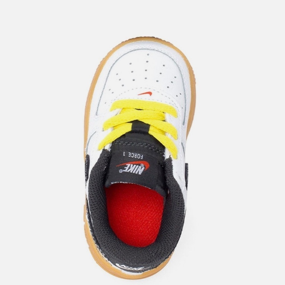 Toddler's Nike Force 1 LV8 White/Anthracite-Yellow Strike Size 4 - Picture 4 of 10